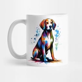 Vibrant Abstract Drever in Colorful Splash Art Mug